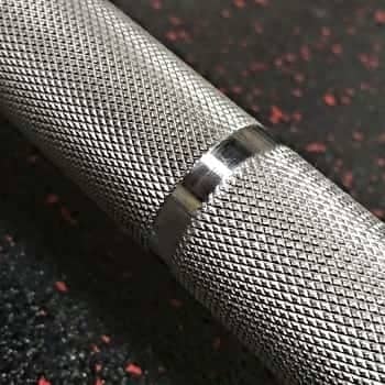 Vulcan Mens Absolute Stainless Steel Olympic Barbell close up detail