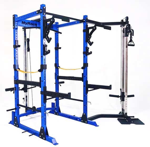 Force USA MyRack Modular Power Rack base blue crossover