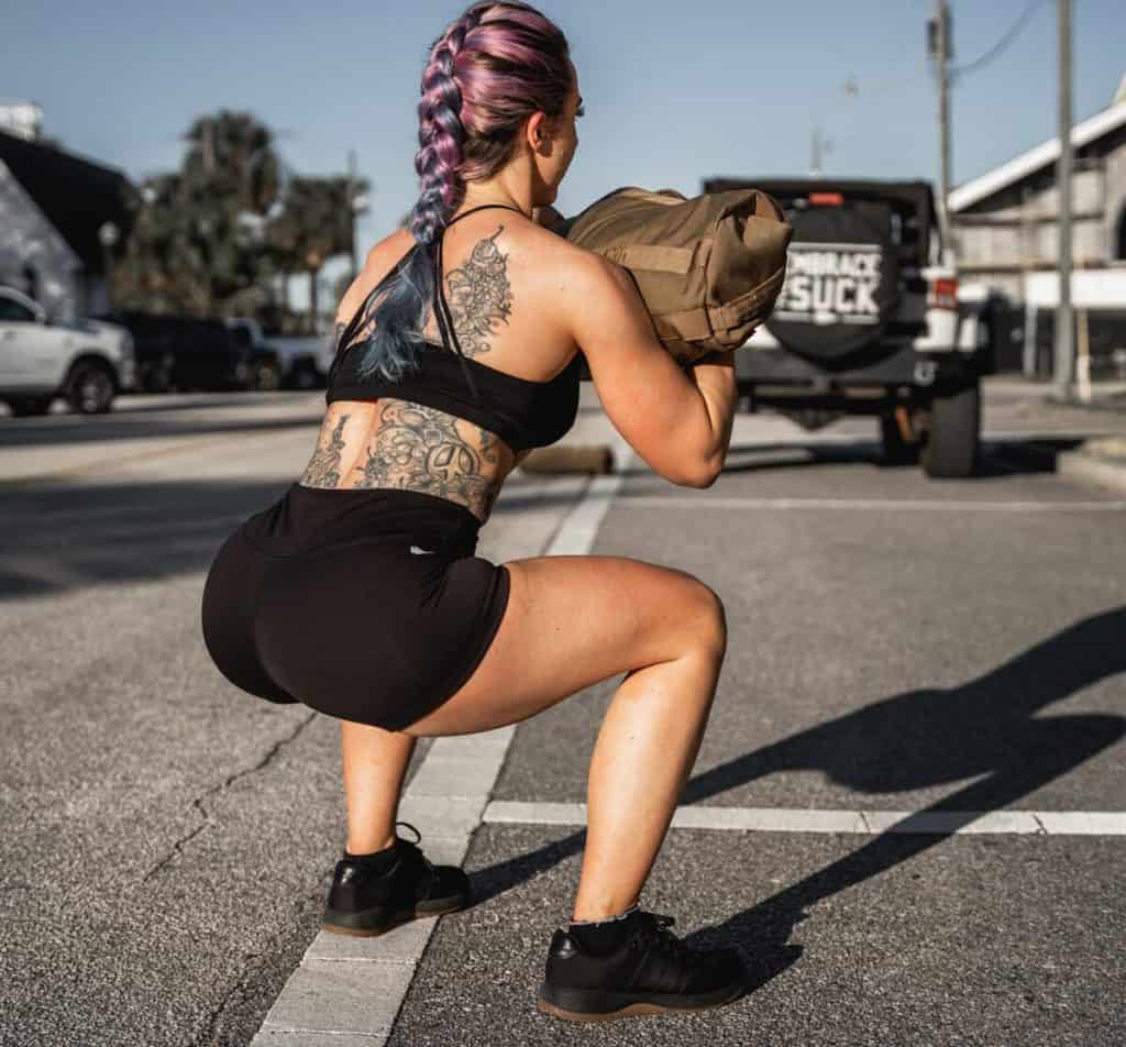 GORUCK Women’s Booty Shorts squat wide