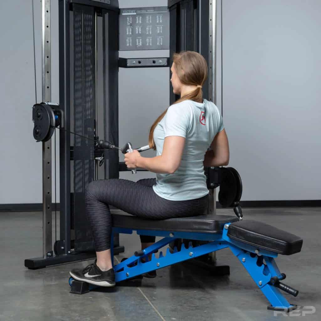 Rep Fitness REP FT-3000 Compact Functional Trainer with a user 4
