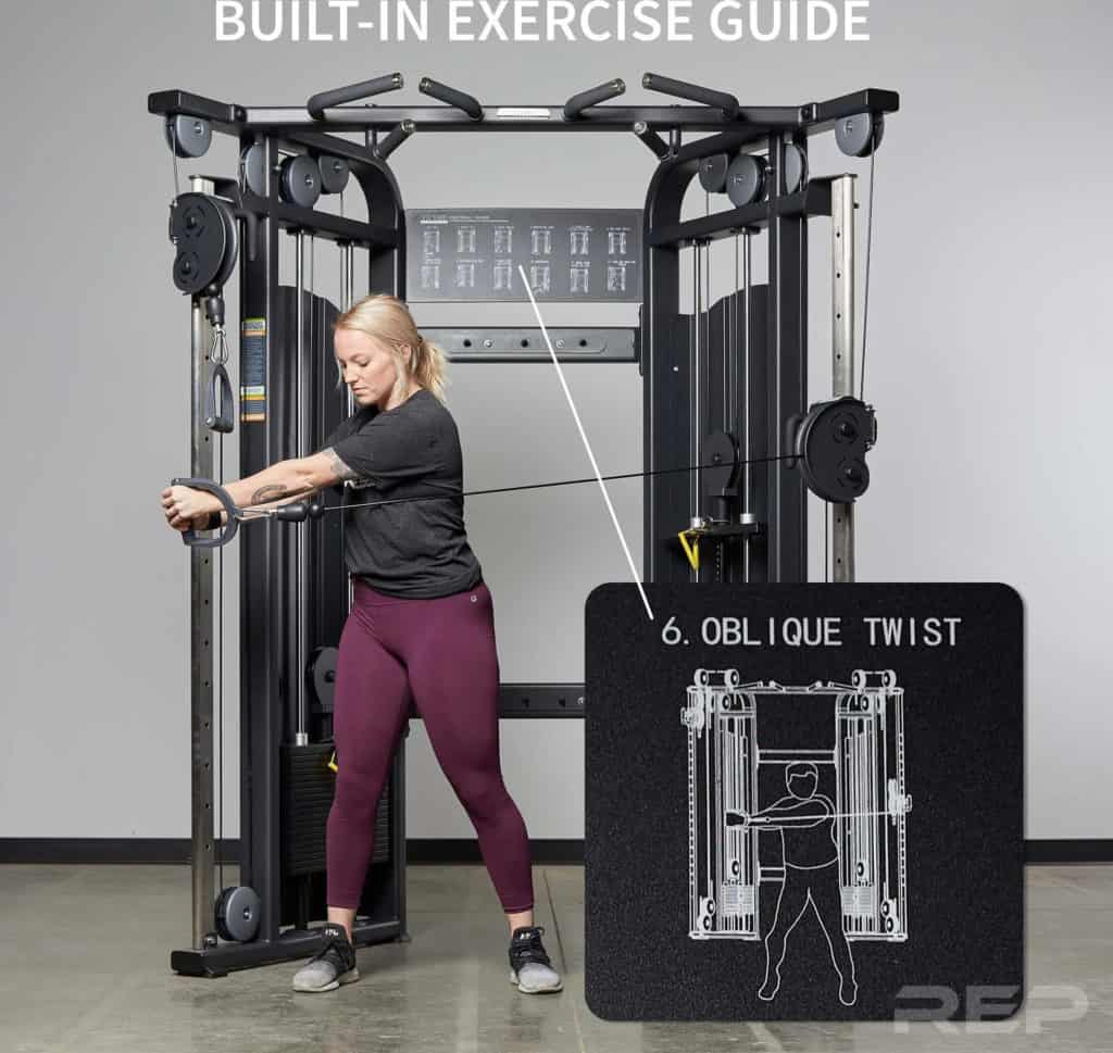 Rep Fitness REP FT-5000 Functional Trainer built in exercise guide