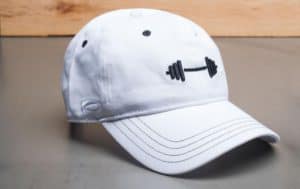 Rogue Barbell Dad Hat white front