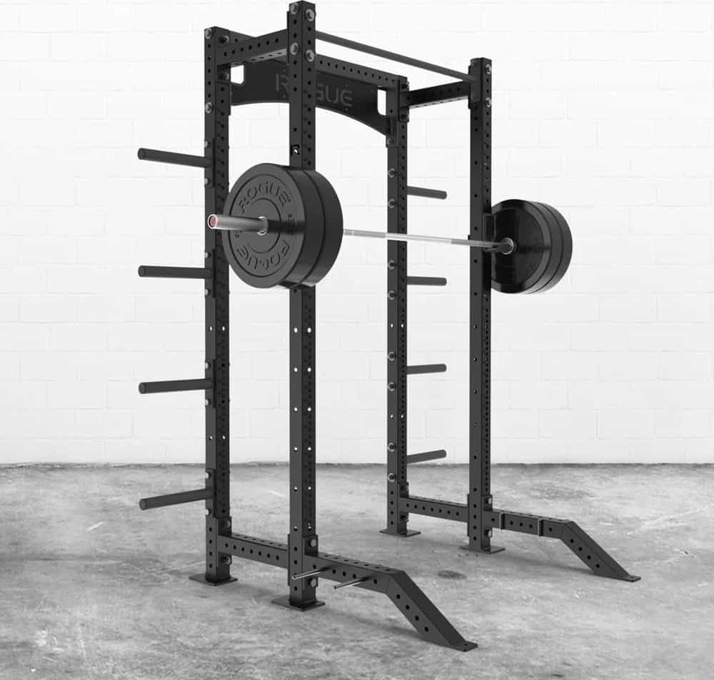 Rogue Monster Lite Half Rack right with barbell