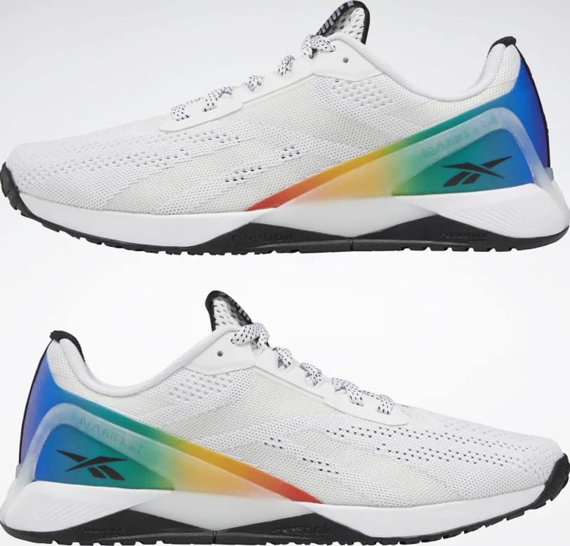 Reebok Nano XI Pride Training Shoes pair upside down