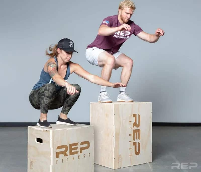 Rep Fitness 3-in-1 Wood Plyo Boxes jump box