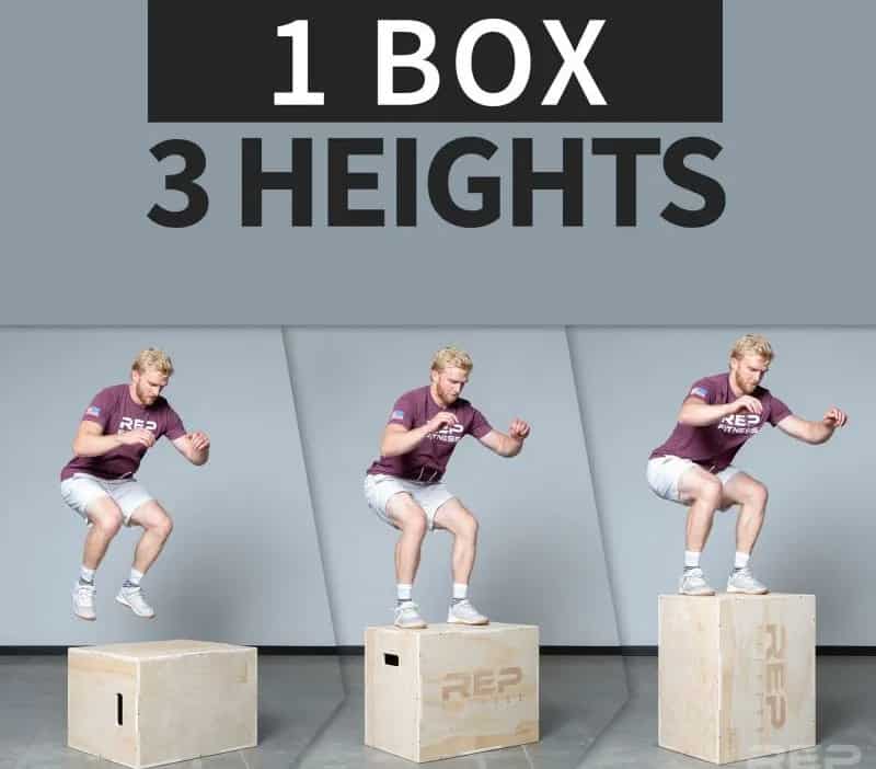 Rep Fitness 3-in-1 Wood Plyo Boxes three heights