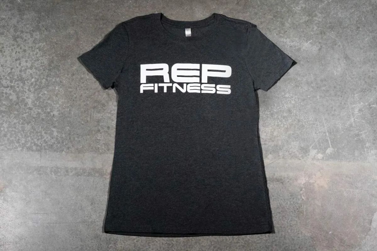 Rep Fitness Block Logo Womens Tee front