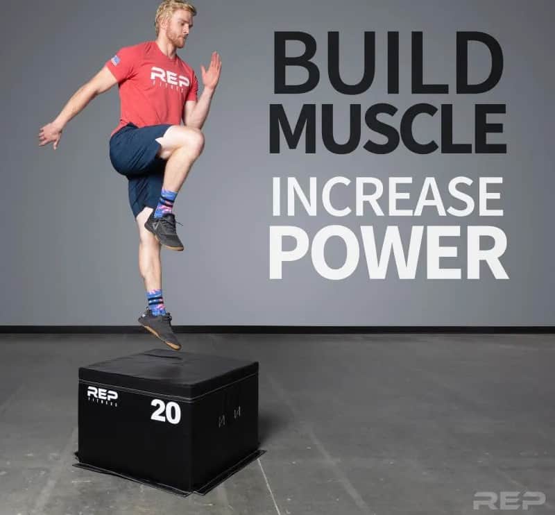 Rep Fitness Soft Foam Plyo Box with an athlete