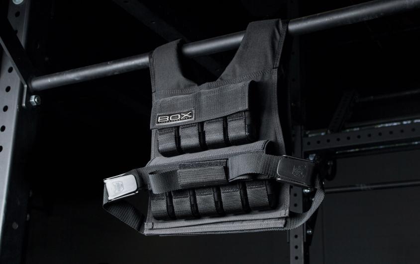 Rogue BOX Weighted Vest full size hanging