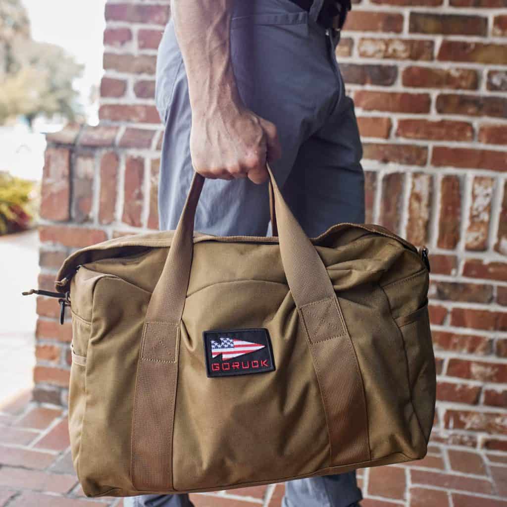 GORUCK Kit Bag Coyote Brown carried