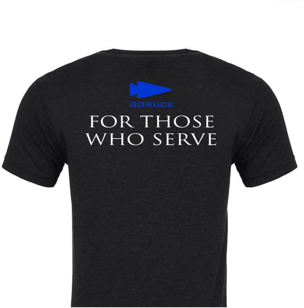 GORUCK T-shirt - One Percent For Those Who Serve back