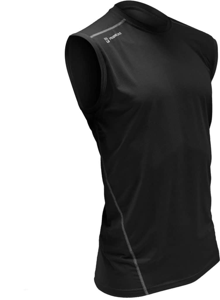 MudGear Mens Fitted Performance Shirt - Sleeveless (Black) main