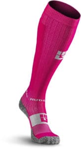 MudGear Tall Compression Socks Pink Gray front