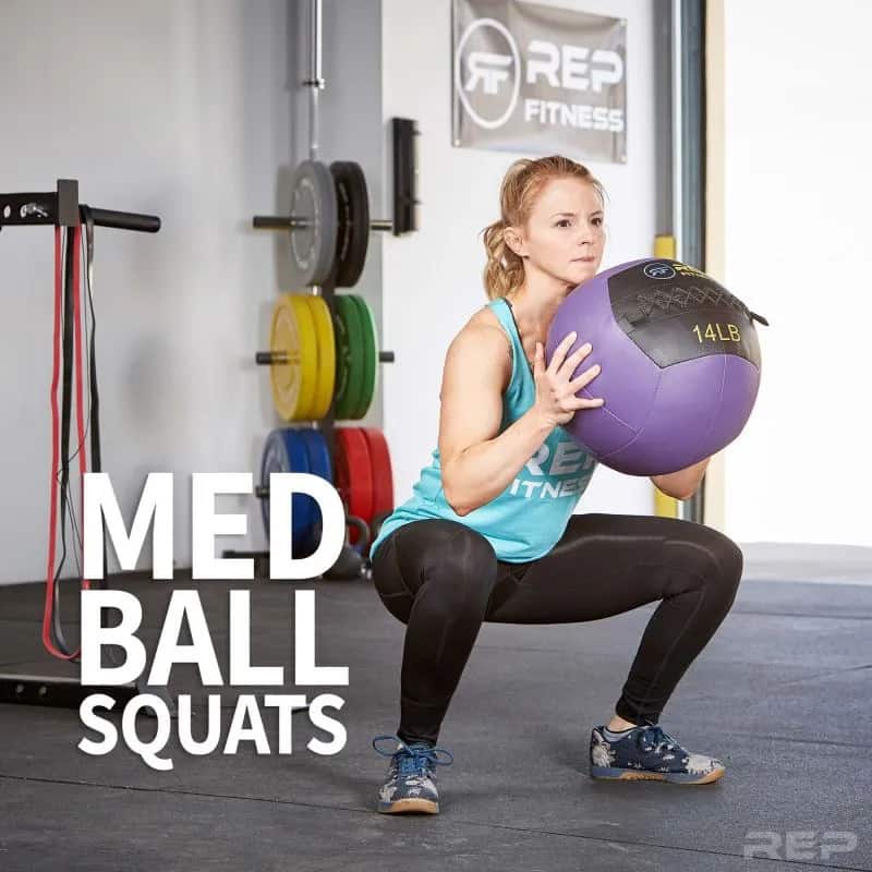 Rep Fitness V2 Medicine Balls squats