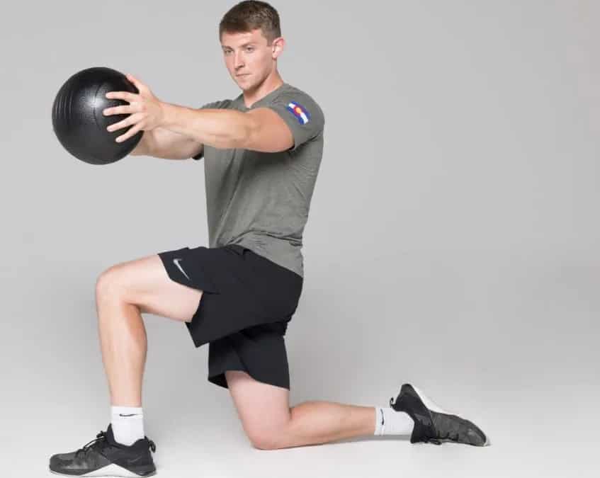 Rep Fitness V2 Slam Balls lunge man