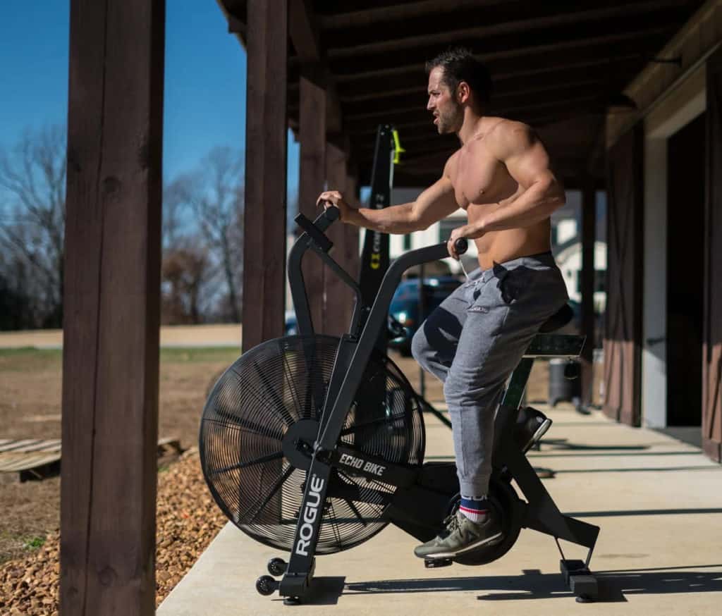 Rogue Echo Bike with a user