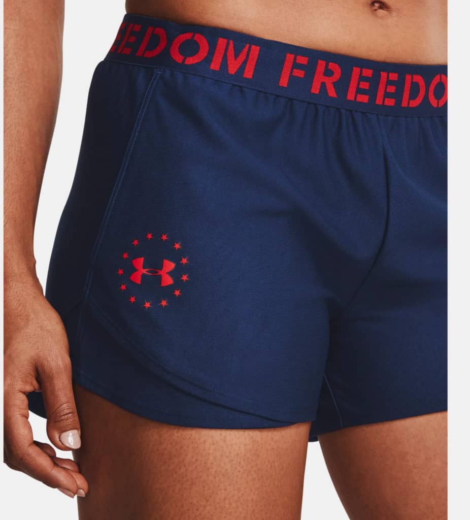 Under Armour Womens UA Freedom Play Up Shorts worn details