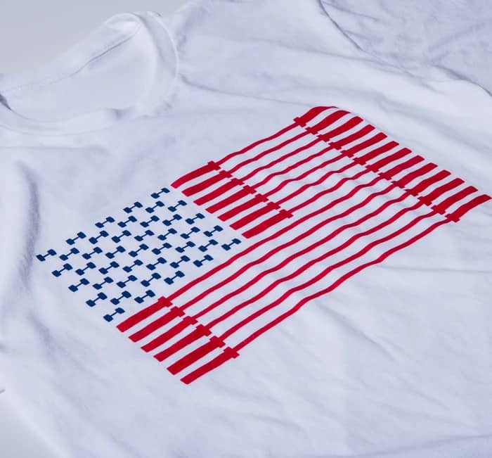 American Barbell Bar Spangled Banner - Tee details