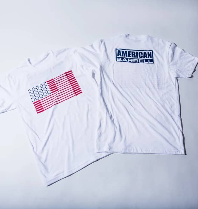 American Barbell Bar Spangled Banner - Tee red and blue