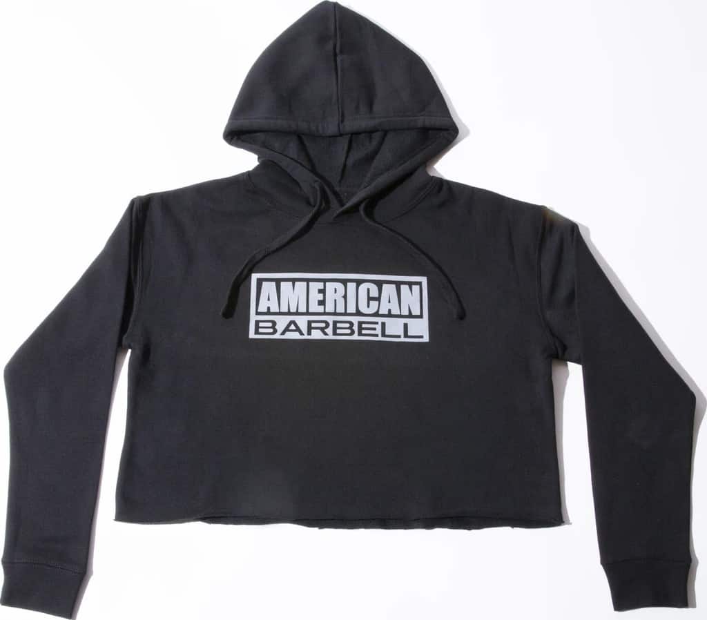 American Barbell Womens Crop Hoodie full front