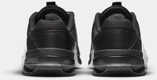Nike Metcon 7 Men’s Black Mtlc Dark Grey-White-Smoke Grey back view pair