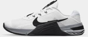 Nike Metcon 7 Men’s White Black-Particle Grey-Pure Platinum side view left