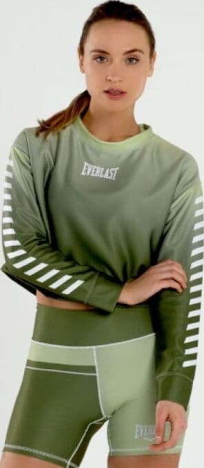 Everlast Womens Colorplay Crop Sweatshirt green