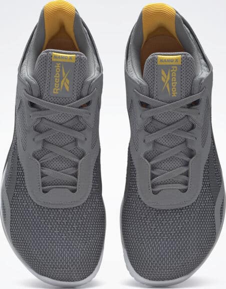 Reebok Nano X Mens Pure Grey 5 Pure Grey 3 Pure Grey 7 top view