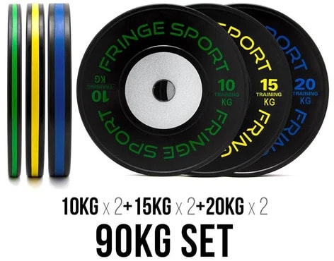 Fringe Sport Black Training Competition Plates - Kilos 90kg set