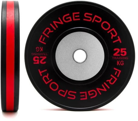 Fringe Sport Black Training Competition Plates - Kilos red