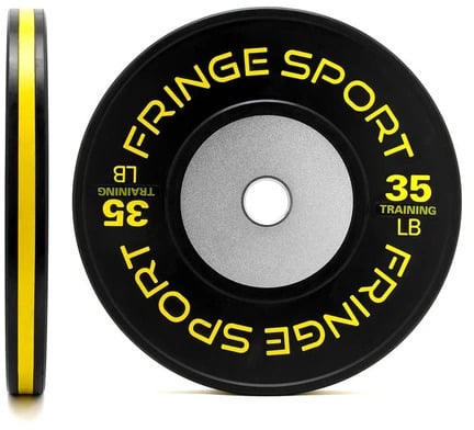 Fringe Sport Black Training Competition Plates - Pounds 35lb