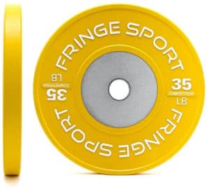 Fringe Sport Color Competition Bumper Plates - Pounds yellow