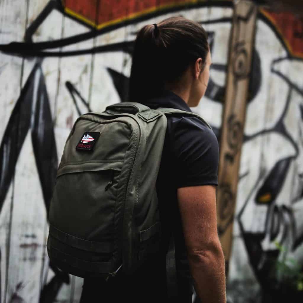 GORUCK Radio Ruck ranger green worn 2