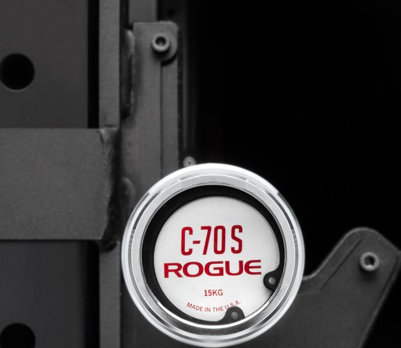 Rogue C-70S Bar - Men’s Rackable Short Bar end caps