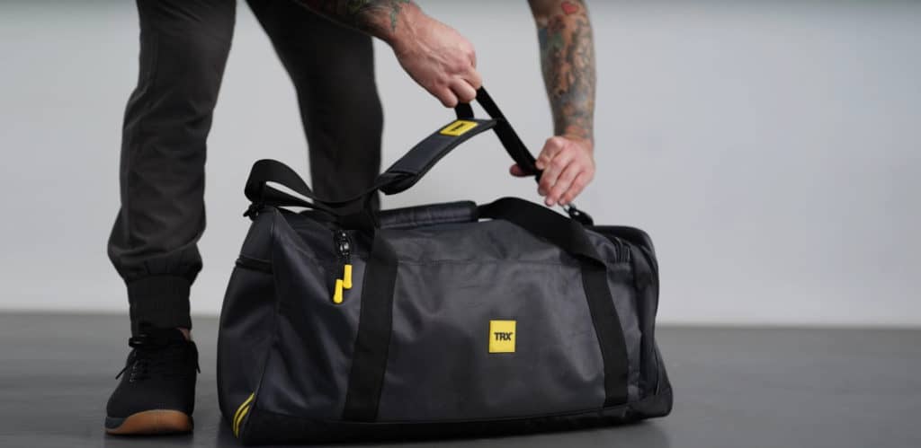 TRX Performance Duffle with a user front