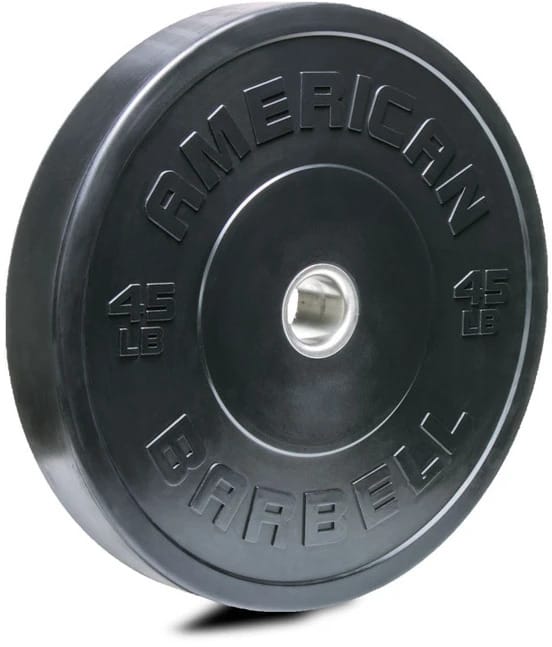 American Barbell Black LB Sport Bumper Plates 45 lb