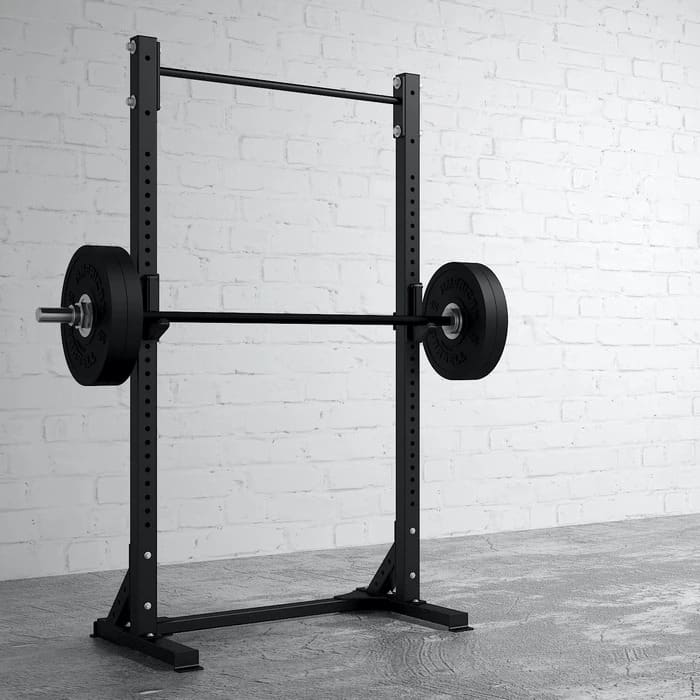 American Barbell Pull-Up Squat Stand with a barbell