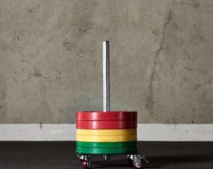 American Barbell Upright Rolling Bumper Storage main