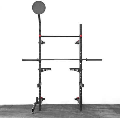 Fringe Sport Power Rack with Wall Ball Target with laying bar