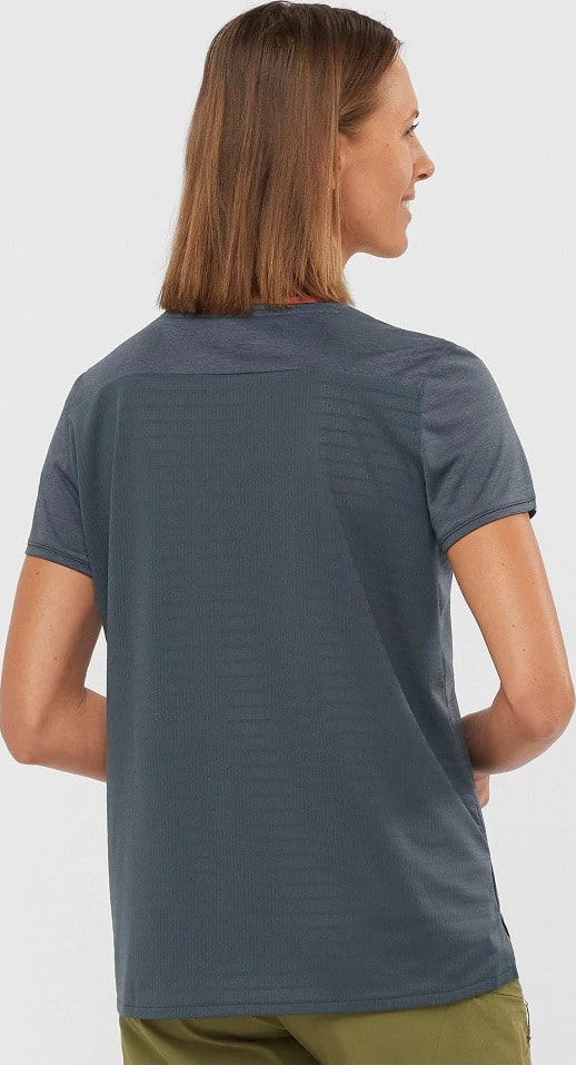 Salomon OUTLINE SUMMER Womens Short Sleeve T-Shirt worn back