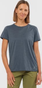Salomon OUTLINE SUMMER Womens Short Sleeve T-Shirt worn front