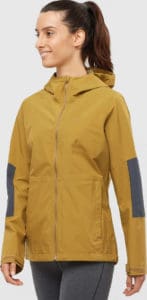 Salomon OUTRACK WATERPROOF 2.5L Womens Shell Jacket worn front