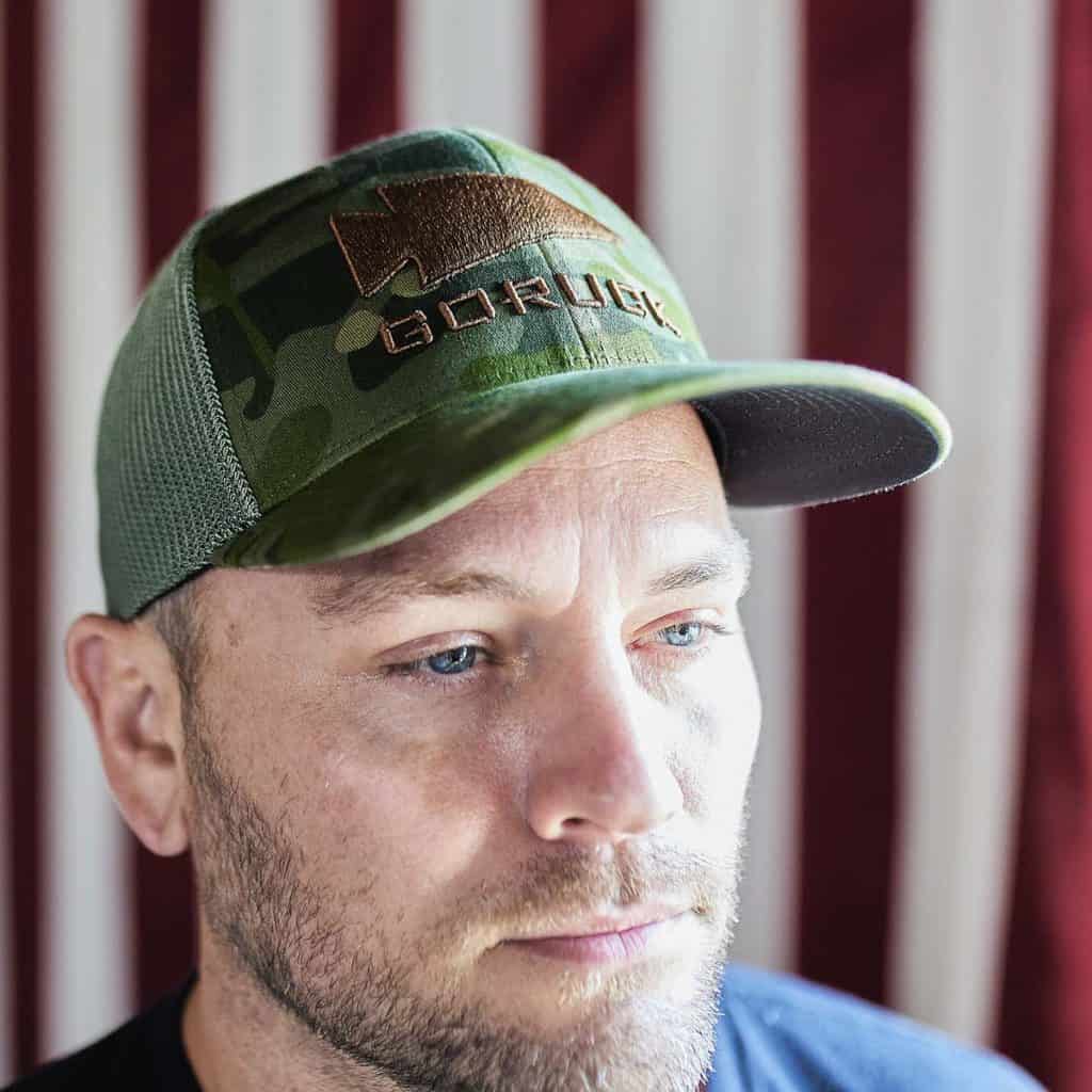 GORUCK Trucker Cap (Flexfit) worn front