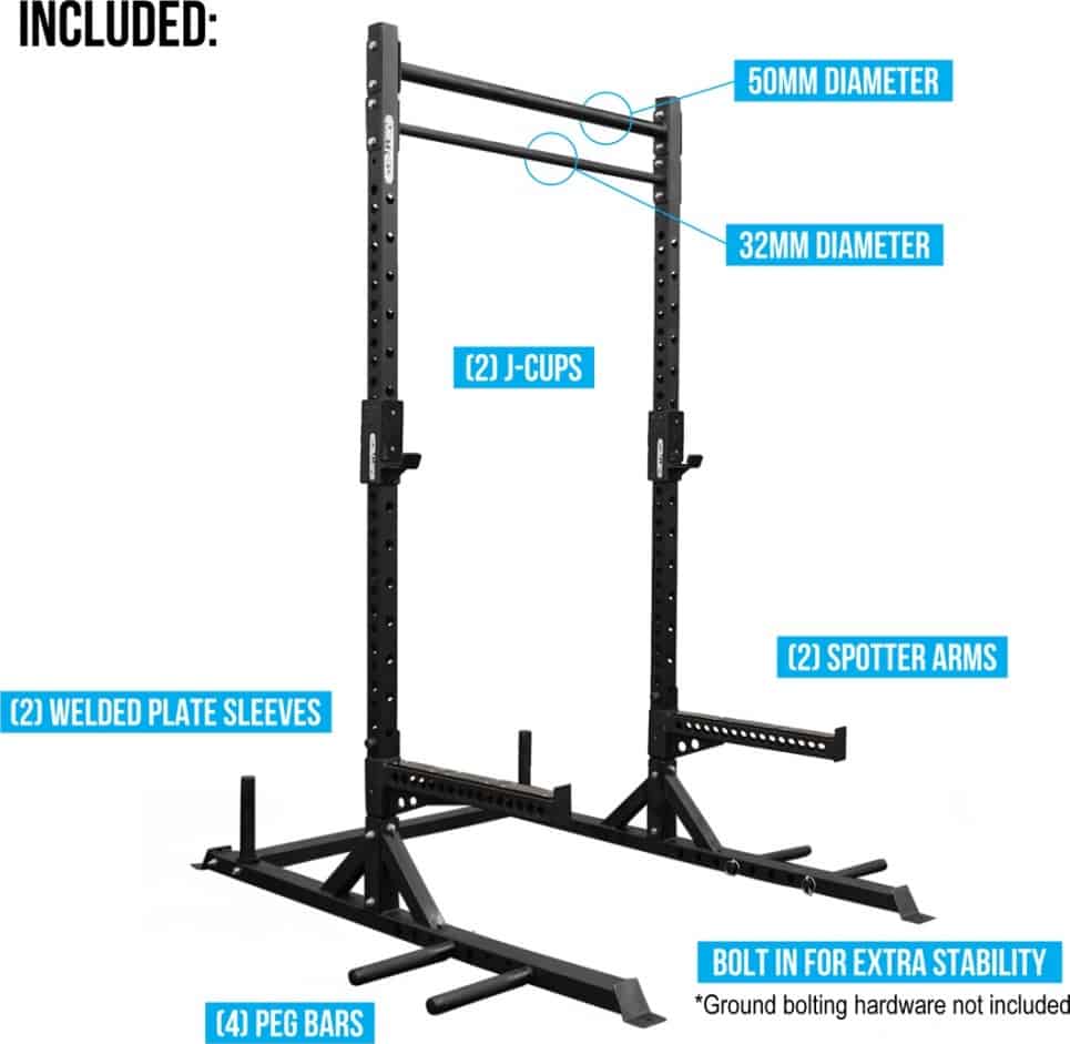 Get RXd Guillotine Squat Rack and Pull Up Bar Combo inclusion