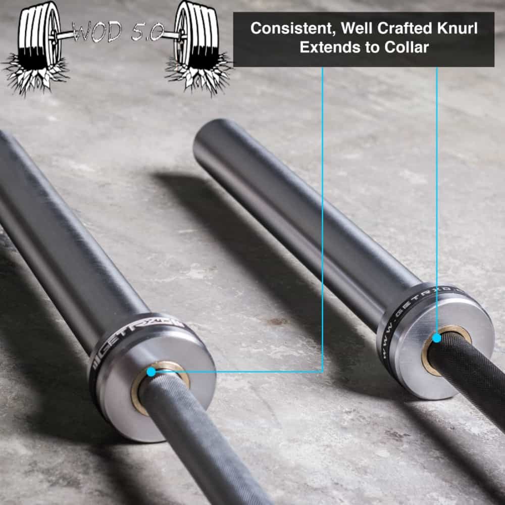 Get RXd WOD Bars 5.0 knurl