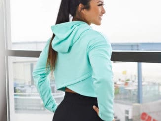 Hylete Eclipse Cropped Hoodie Neo Mint outdoor