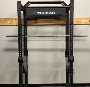 Vulcan Build Your Own Power Rack attached to the wall