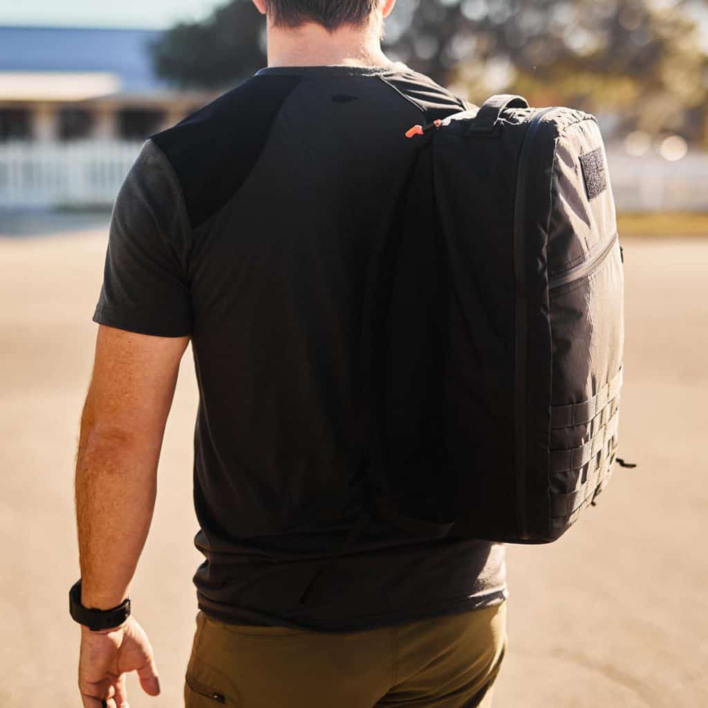 GORUCK 24.7 Merino Wool Tee charcoal black worn