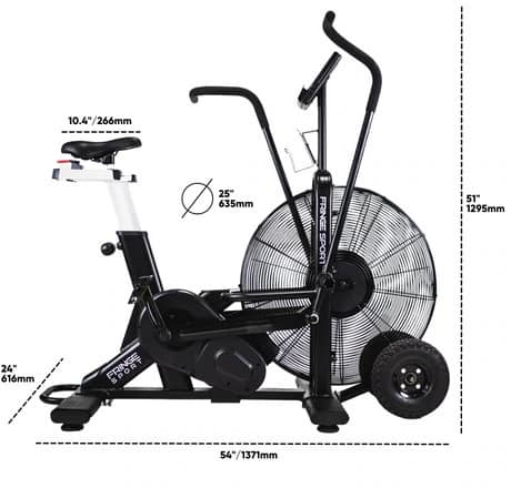 Fringe Sport Raptor AirBike dimension