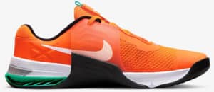 Nike Metcon 7 Total Orange Dark Smoke Grey Clear Emerald White right side